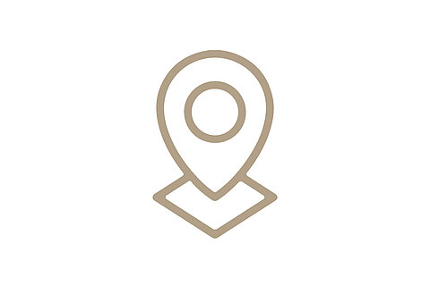 Icon für die Anfahrt zum JOSKA Glasparadies in Bodenmais, symbolisiert durch eine Standortmarkierung.